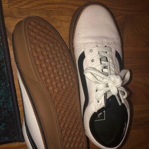 White and brown vans